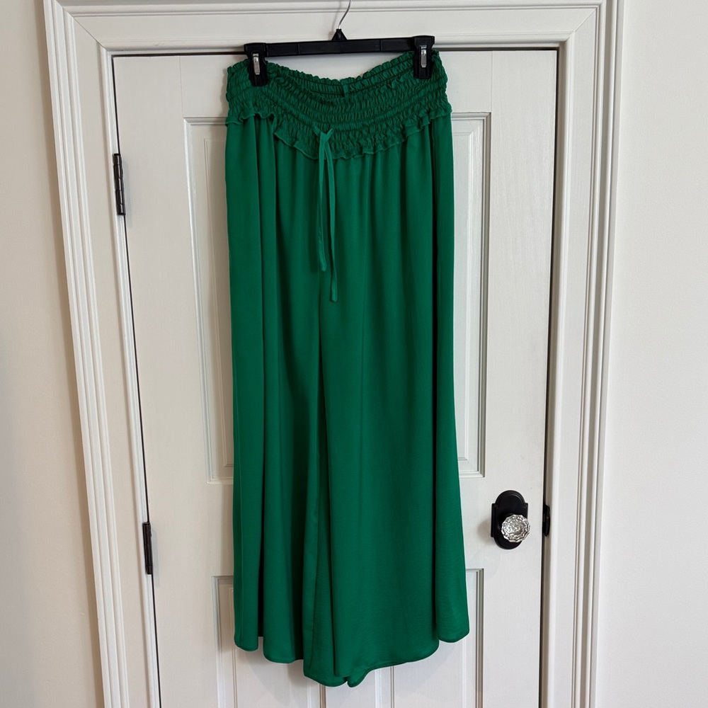 Muche Muchette | Green Women's Wide-Leg Pants | One size fits most